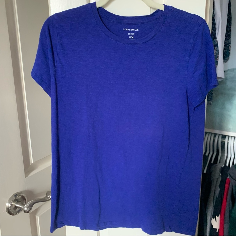 Lord & Taylor Royal Blue Short Sleeve Tee